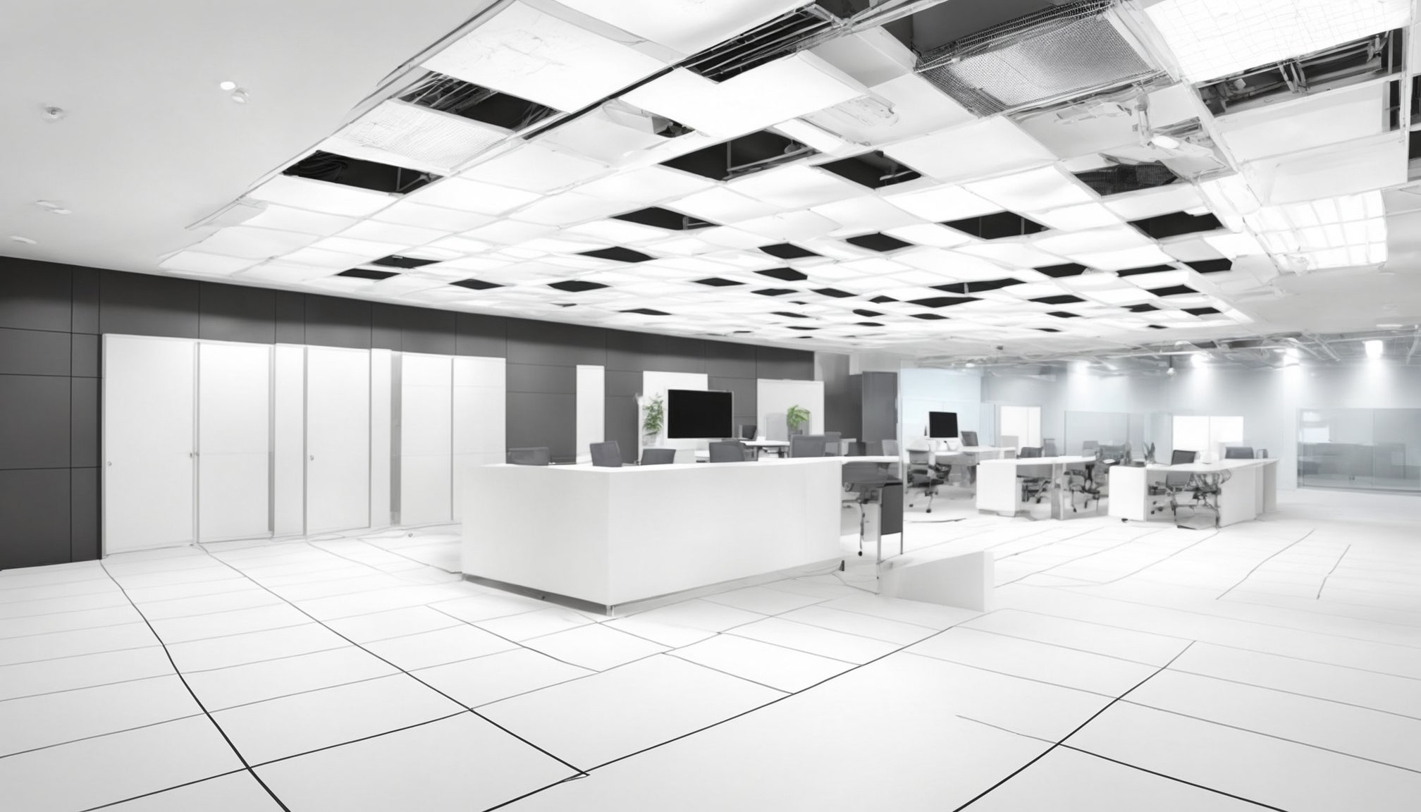 Suspended ceiling installation in a Milton Keynes commercial space