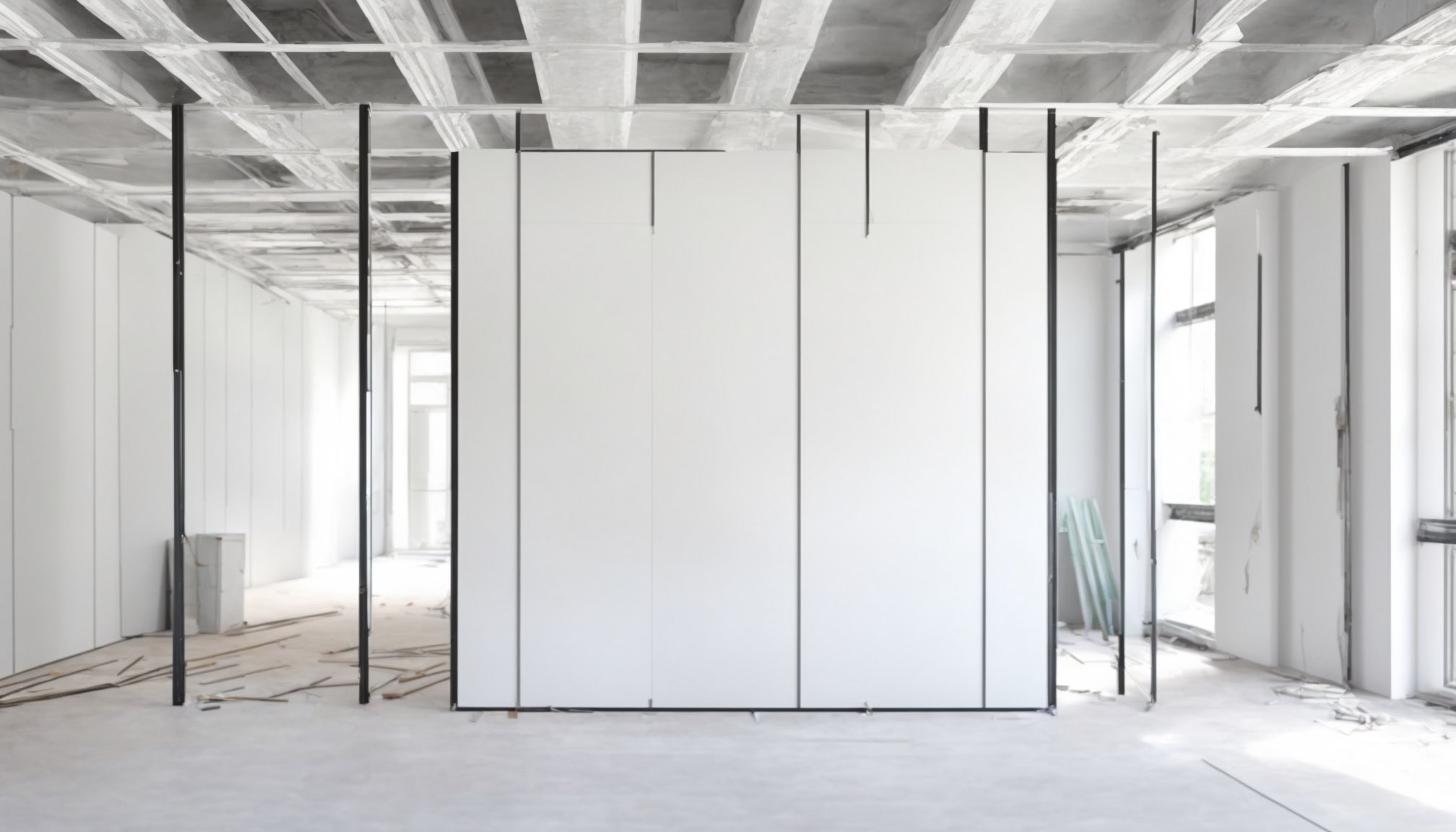 Partition wall installation in a Milton Keynes office